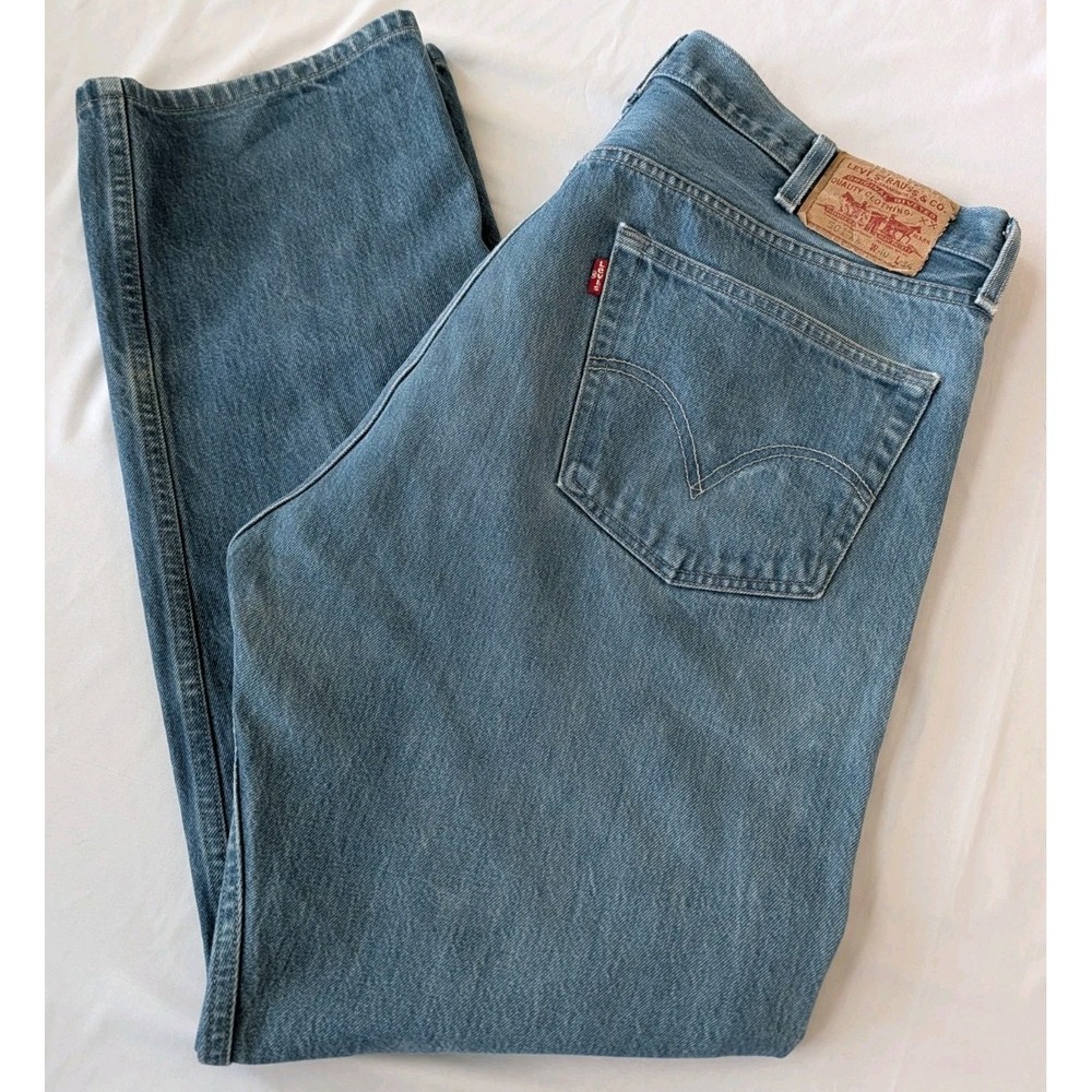 Levi's 501 XX Original Fit Jeans Men 40x34(32) Blue Denim Button Fly Medium Wash